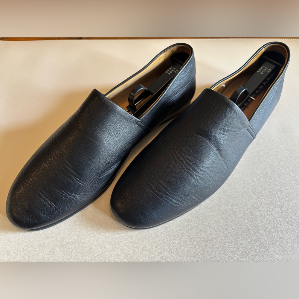 Sandro Black Leather Men's Slip-On Loafers - Picture 2 of 8